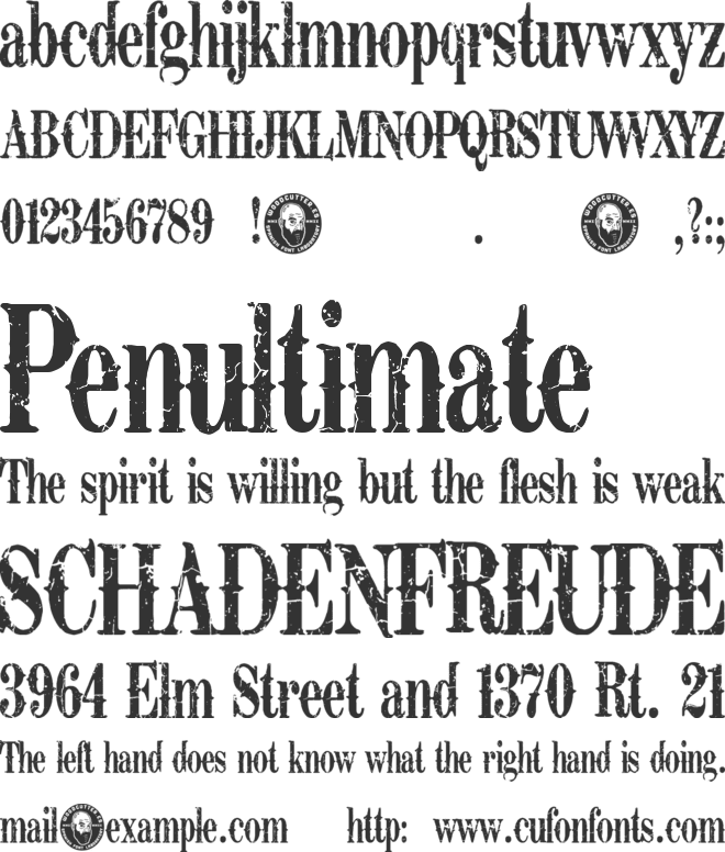 Retro Grunge West font preview