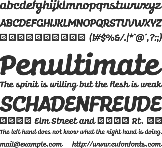 Dunley Trial font preview