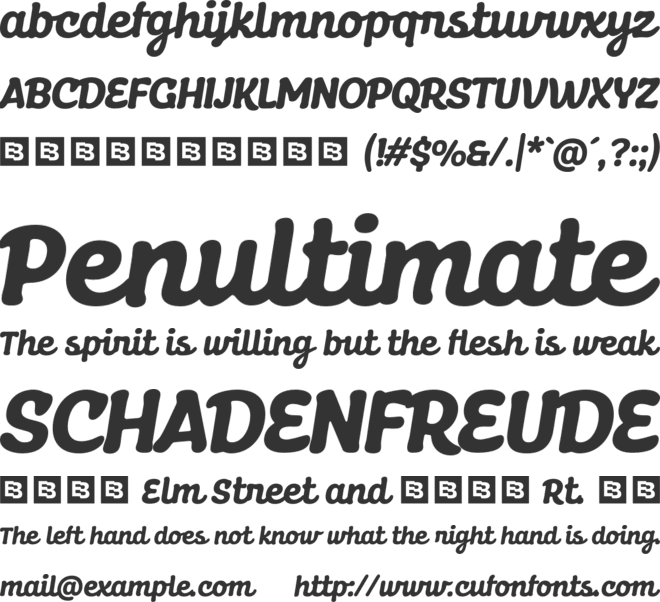 Dunley Trial font preview