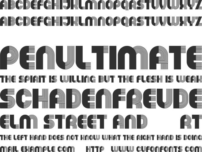 Yiphi font preview