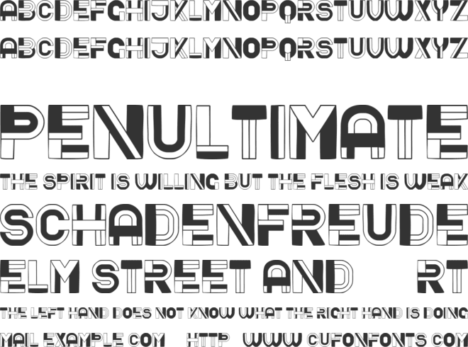 Hornstick font preview