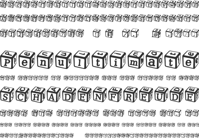 Solid Dice font preview