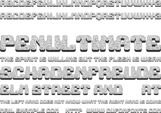 Simple Repairs font preview