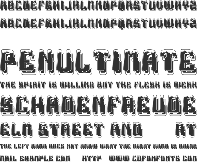 Credenza font preview