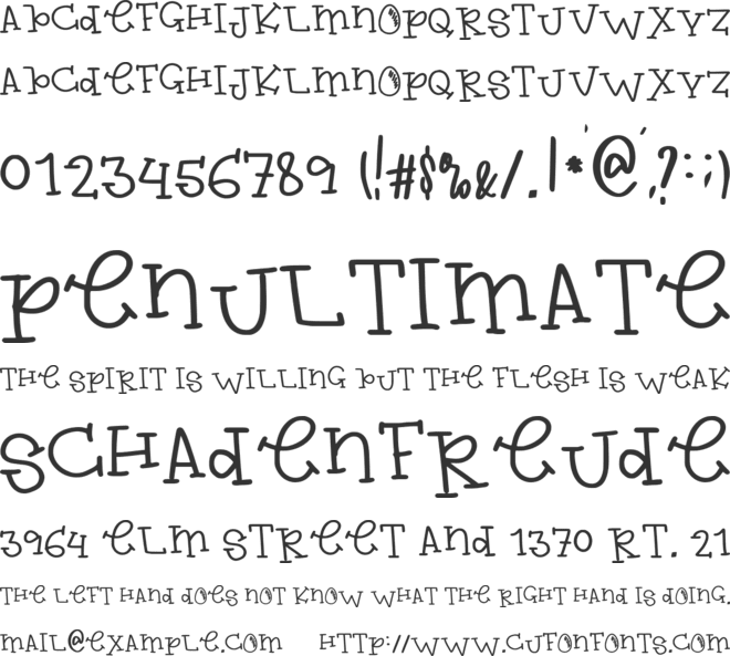 EASTER EGG font preview
