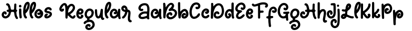 Hillos Regular font