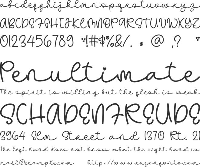 Hanimoon font preview