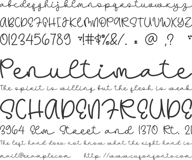 Hanimoon font preview