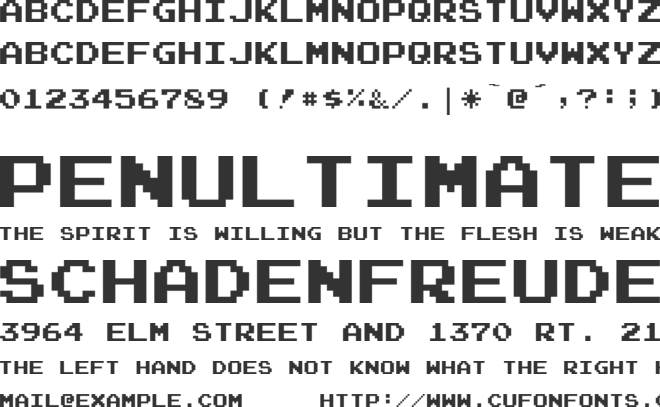 Joystix font preview