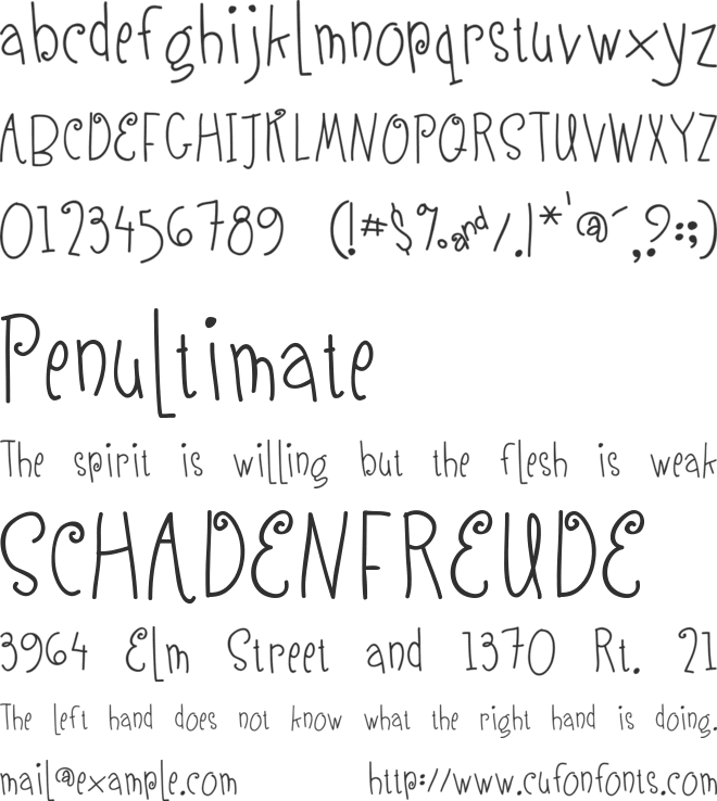 Austie Bost Lifted Up font preview