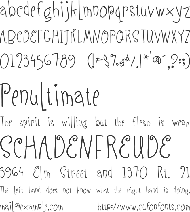 Austie Bost Lifted Up font preview