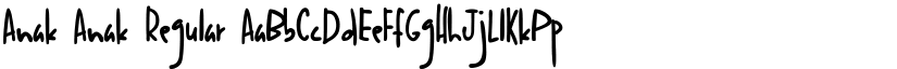 Anak Anak Regular font