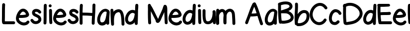 LesliesHand Medium font