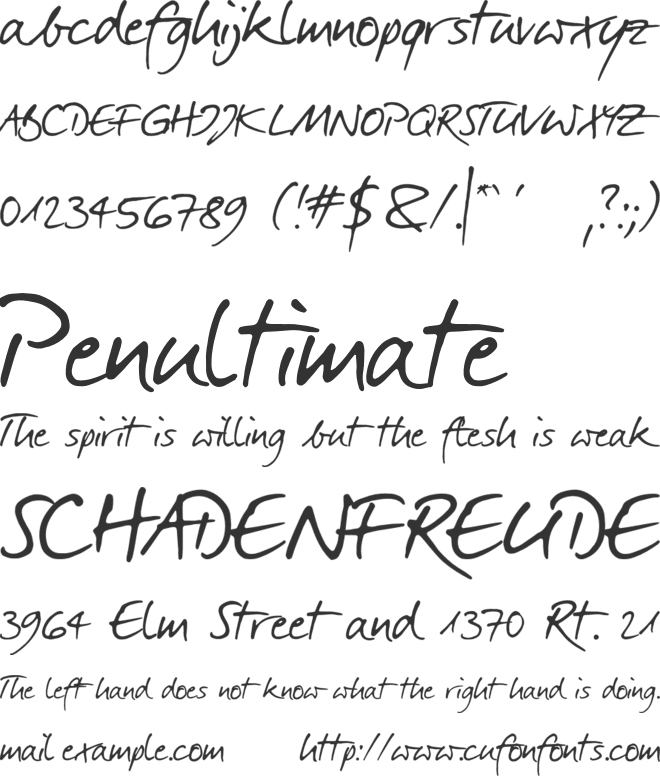 Darkwoman font preview