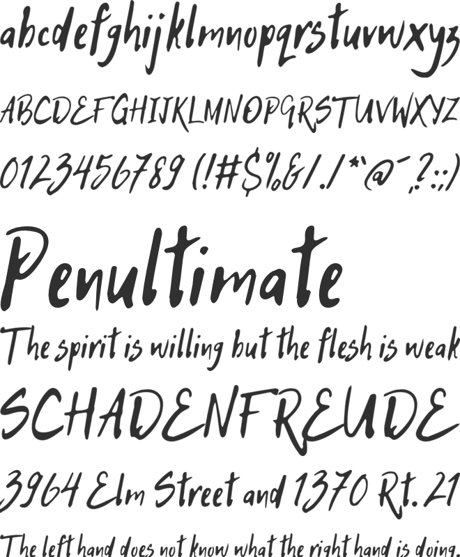 Hitch Hike font preview