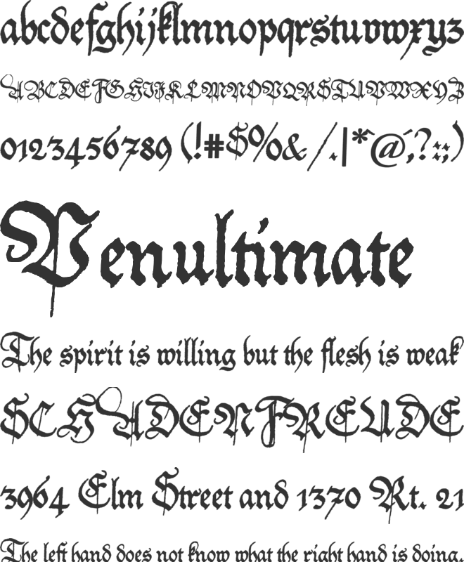 Friedolin font preview