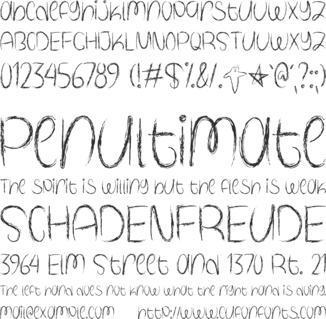 Spooky Halloween font preview