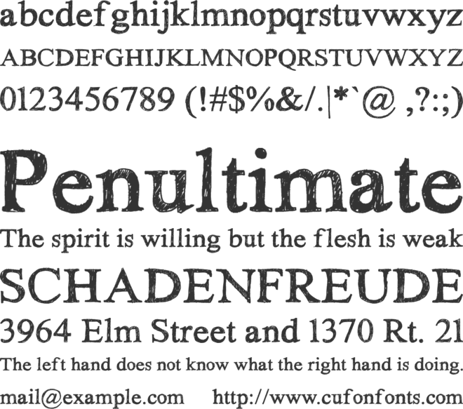 HandTIMES font preview
