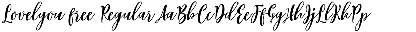 Lovelyou free Regular font