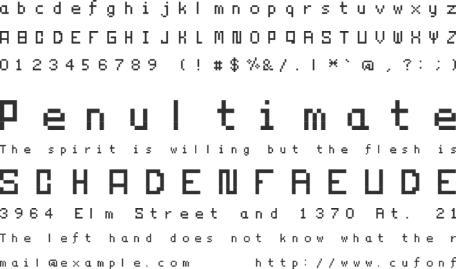 Technicality font preview