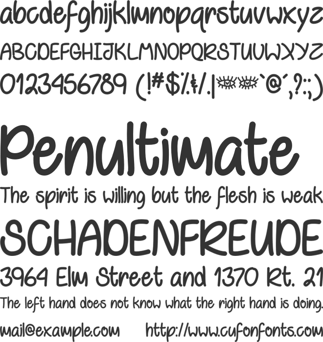 Behind Violet Eyes font preview