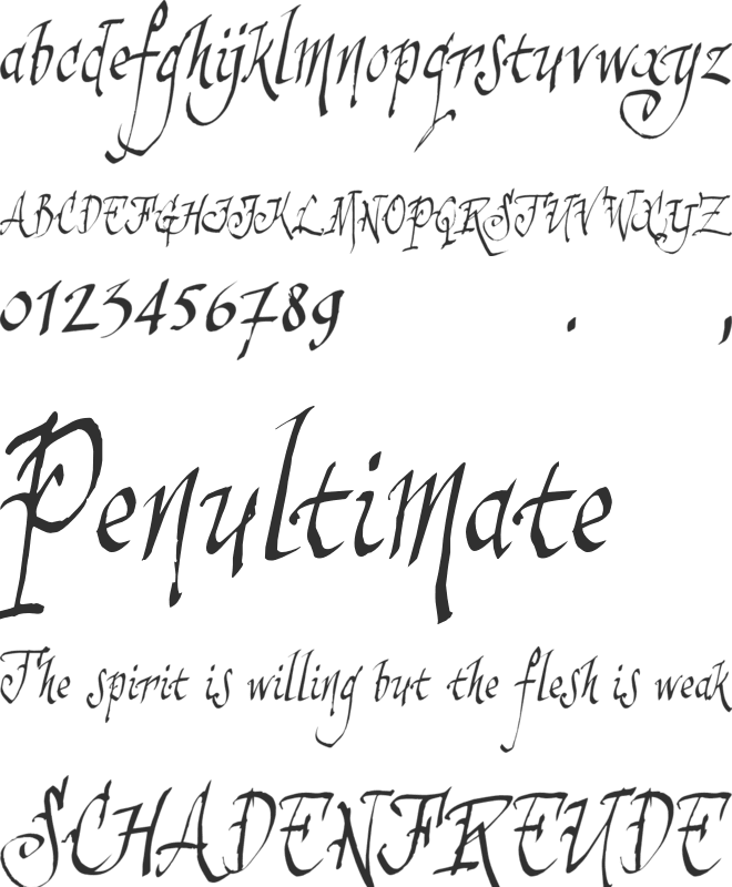 sinisterSam font preview