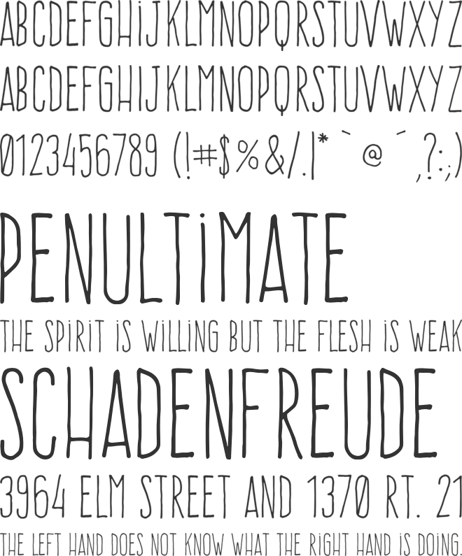 Frente H1 font preview