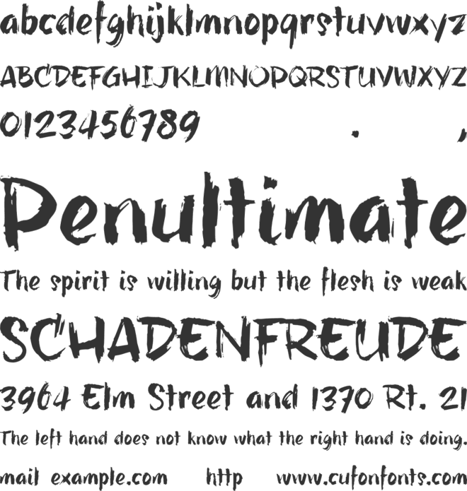 hillBelly_TRIAL font preview