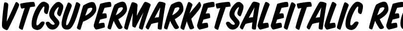 VTCSuperMarketSaleItalic Regular font