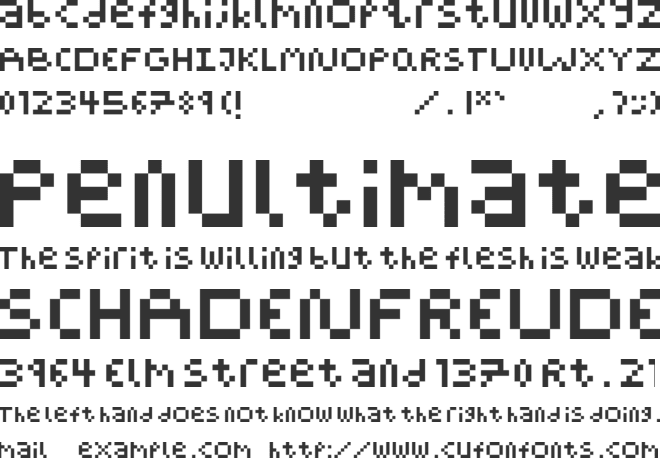 Pixel Block BB font preview