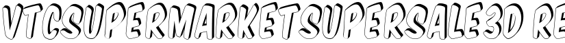 VTCSuperMarketSuperSale3D Regular font