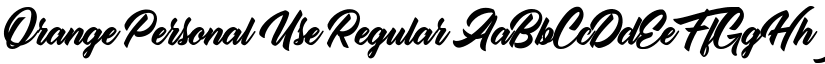 Orange Personal Use Regular font