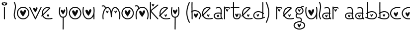 I Love You Monkey (Hearted) font download