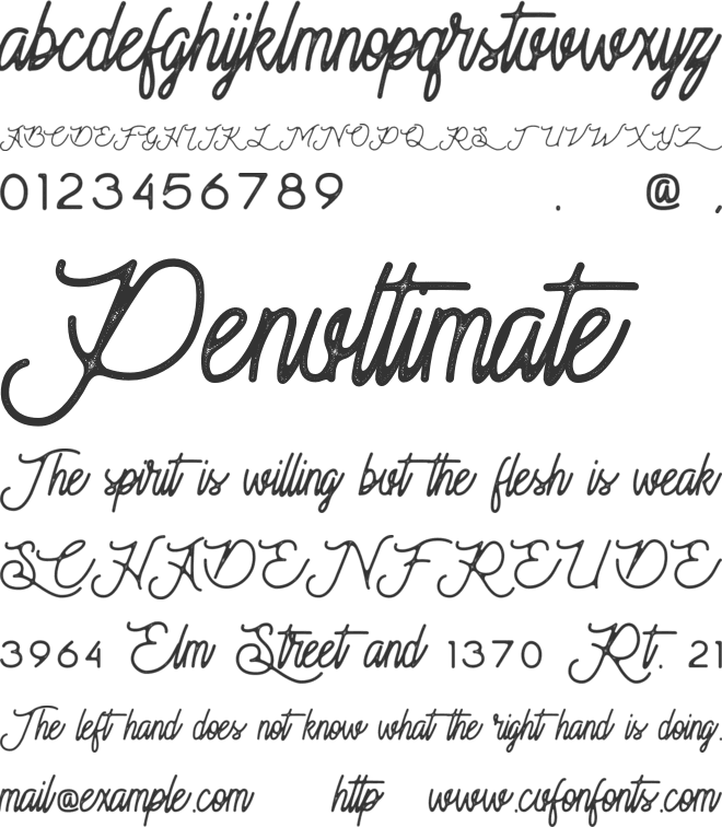 Moonchrome  Rough font preview