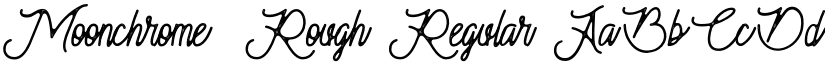 Moonchrome  Rough Regular font