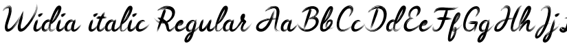 Widia italic Regular font