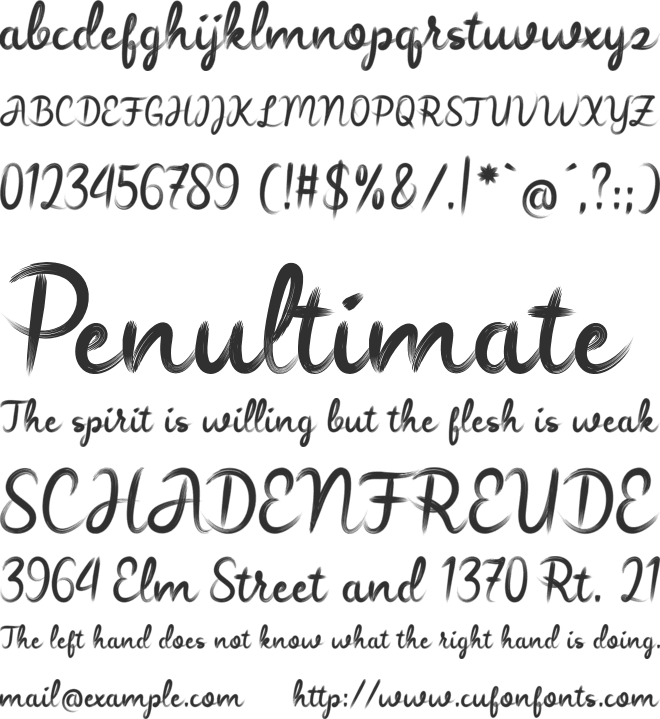 Widia font preview