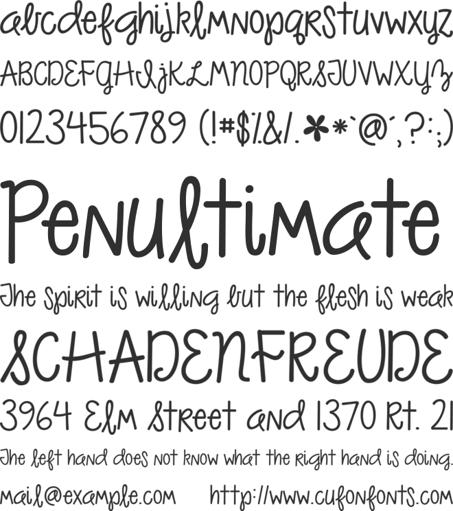 KG As The Deer font preview