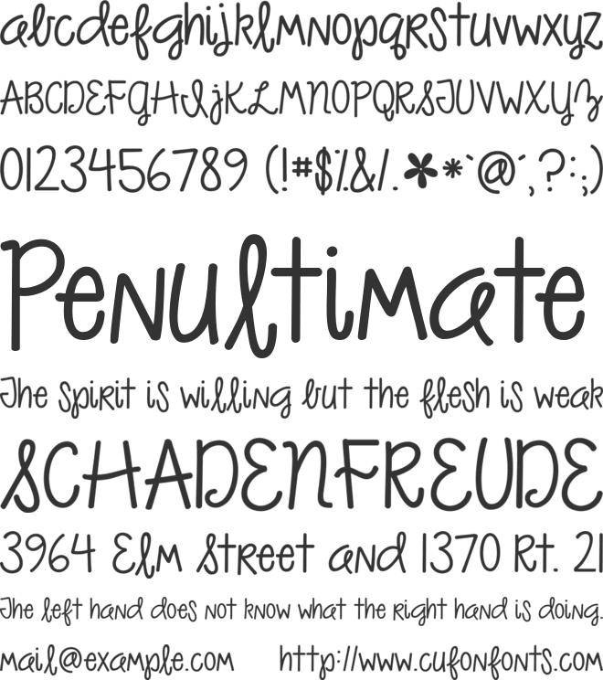 KG As The Deer font preview