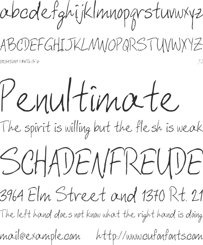 DavysCrappyWrit font preview