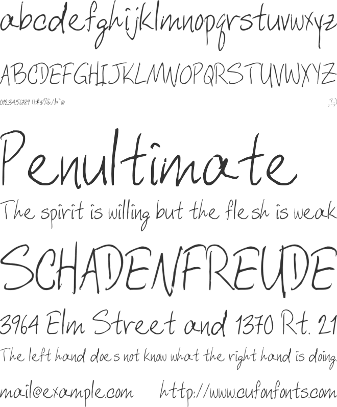 DavysCrappyWrit font preview