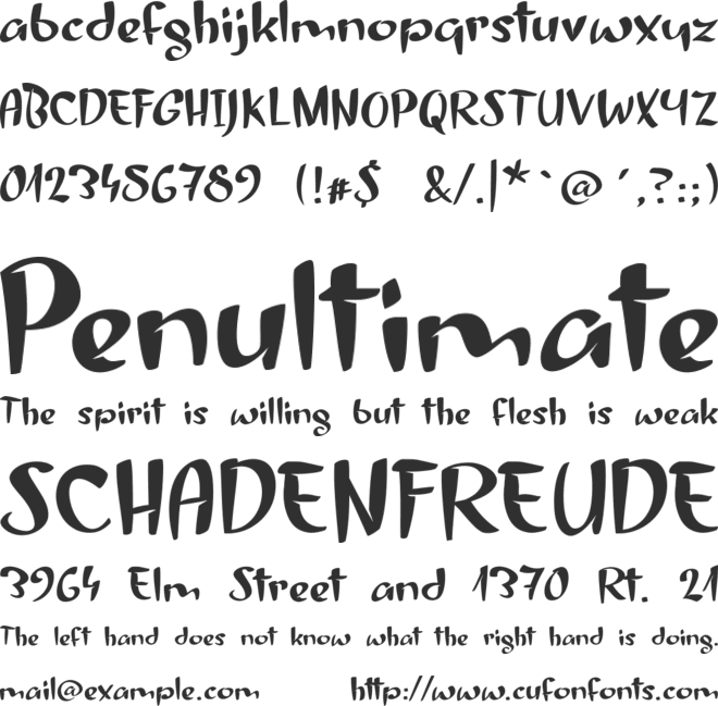 Margarita in August font preview