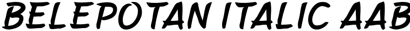 Belepotan Italic font