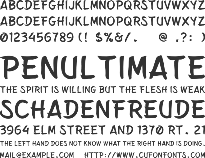 Belepotan font preview