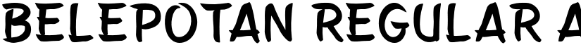 Belepotan Regular font