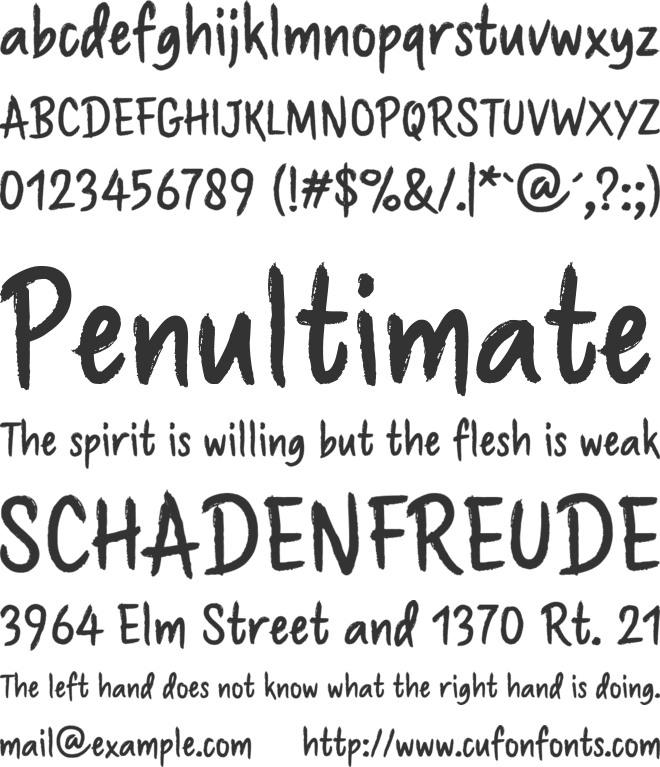 Brushaff font preview