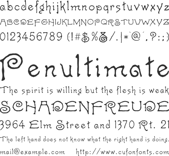 Caprice font preview