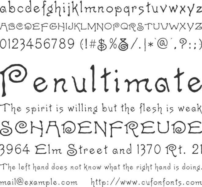 Caprice font preview