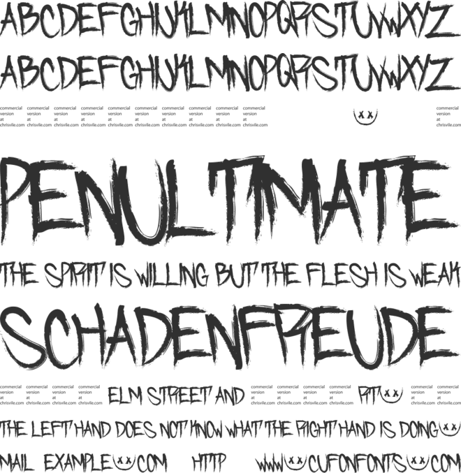 Skidmarked font preview