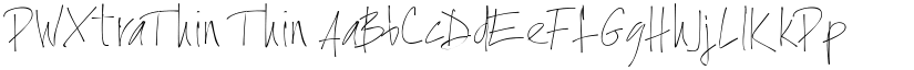 PWXtraThin Thin font